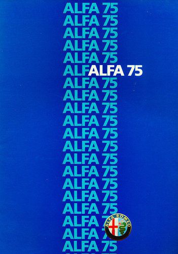 1986 alfa romeo 75 milano deluxe 20-page sales brochure catalog australia