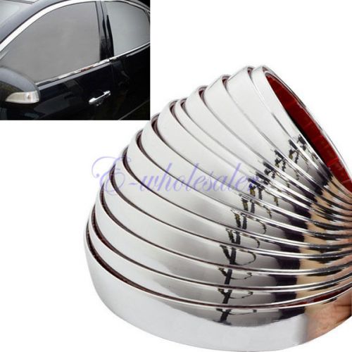 25mm x 48ft decoration chrome silver moulding trim car bumper protector strip hm