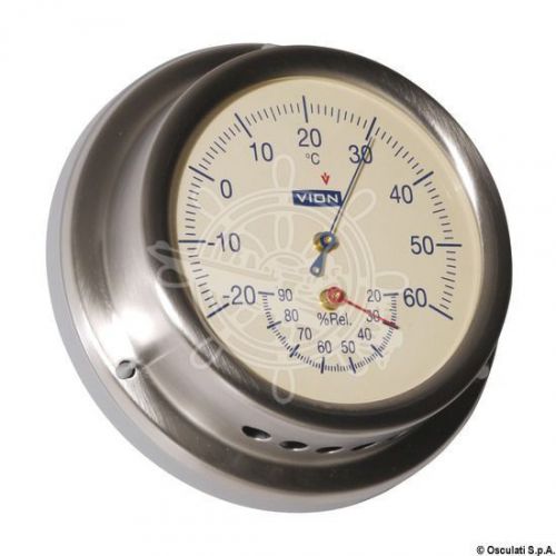 Vion series a100 thermometer hygrometer 125mm stainless steel satin