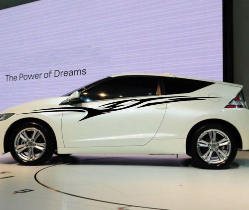 Car vinyl graphics side sticker body decal racing stripe for cr-z #1124