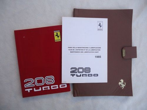 Ferrari 208 turbo owners manual and leather pouch