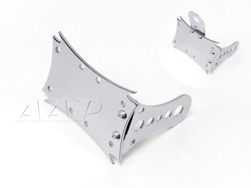 3/4" motorcycle side mount license plate bracket for chopper bobber - chrome