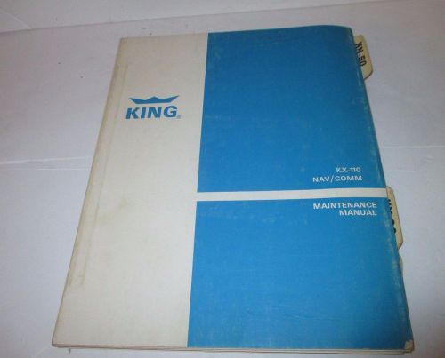 King kx-110 nav comm kn-50 ky-90 ki-210 maintenance manual aircraft avionics