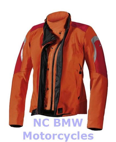 Bmw genuine motorcycle women ladies tourshell riding jacket orange / red size 48