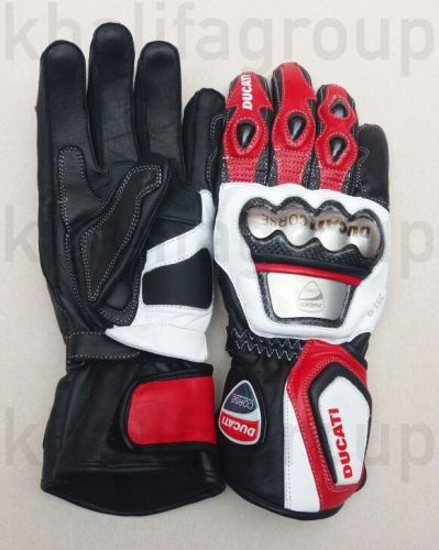 Ducati corsa motorbike racing leather gloves available in all sizes free ship us