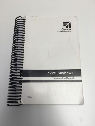 Cessna 172s skyhawk pilot operating handbook information manual