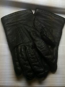 Vintage motorcycle sport gloves leather riding fleece lined s m dress dapper