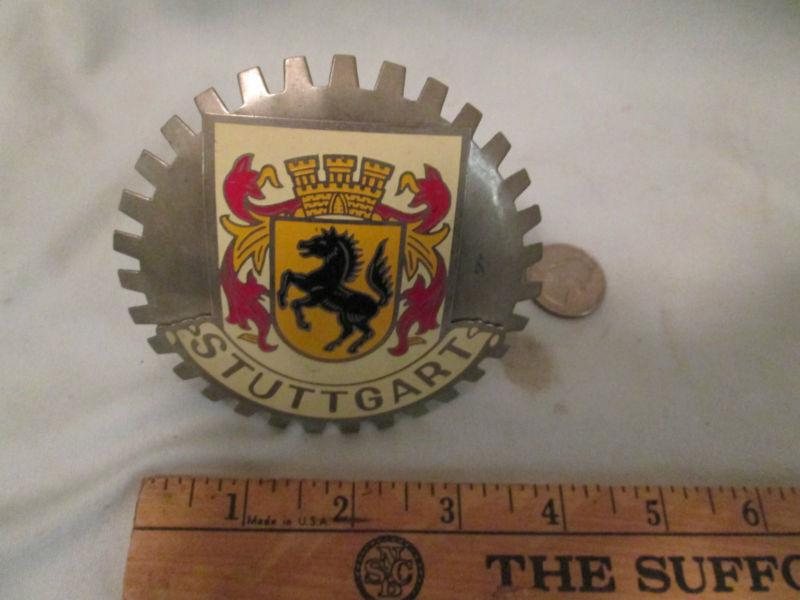 Car emblem - stuttgart - diameter 3.5" 