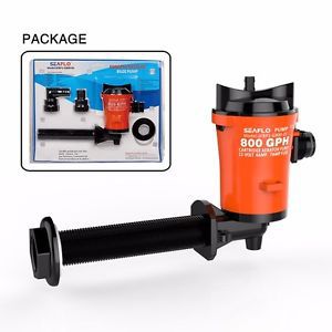 Seaflo 90 degree 800gph 12v 4.0a livewell baitwell submersible pumps bait tanks