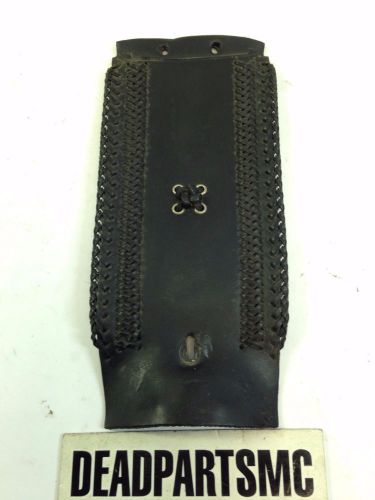 Harley fatboy flstf black leather laced gas tank panel dash cover