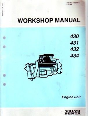 Volvo penta engine motor service manual 430 431 432 434