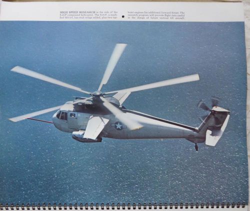 1966 sikorsky helicopter huge spiral bound calendar
