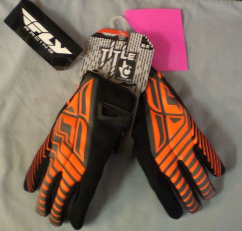 Fly racing title gloves xl-1 orange pn# 368-04711