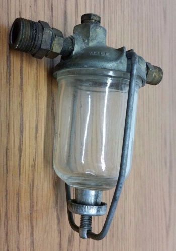 Tillotson 5&#034; long vintage glass bowl gas filter