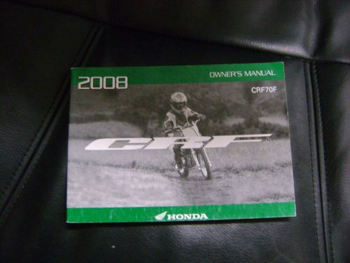 Honda owners manual 2008 crf70f crf 70f