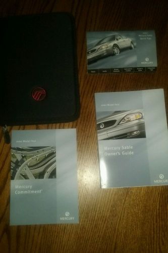 2002 mercury stable owners manual set with black case