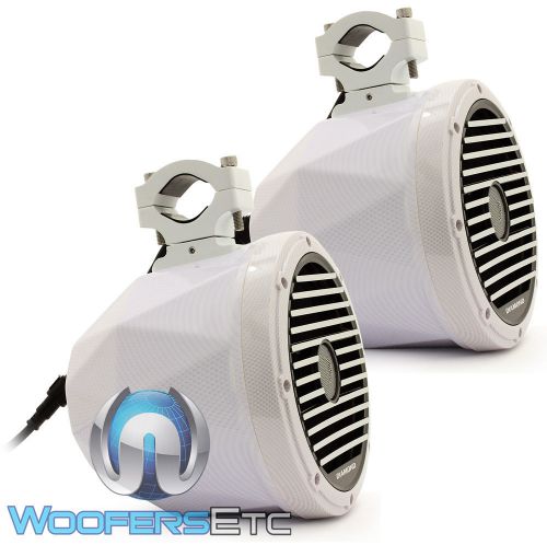 Diamond audio hxm8podw white 8&#034; marine boat tower pod motorsports speakers new
