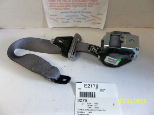 06 07 08 09 10 pt cruiser left rear seat belt retractor gray oem