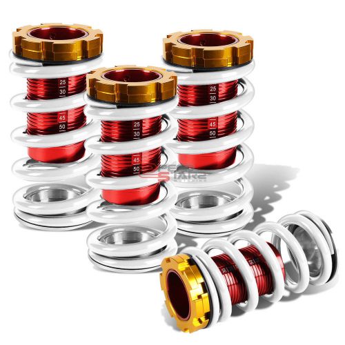 For civic/dc red scale adjustable 1-4&#034;lowering suspension white coilover spring