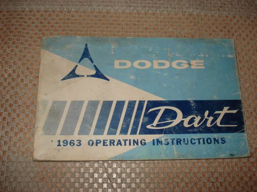 1963 dodge dart owners manual original glove box book