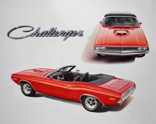 Challenger shaker hood dodge - 1970 1971 1972 440+6 426 hemi - 28 posters prints