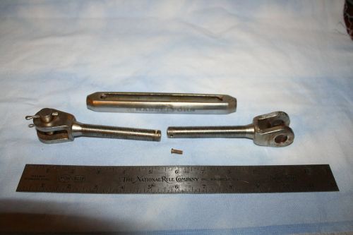 Hasselfors 1/2" x 4" marine stainless steel turnbuckle