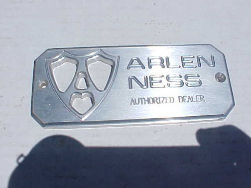 Arlen ness aluminum dealer desk plaque or mount to fender frame tank bars light