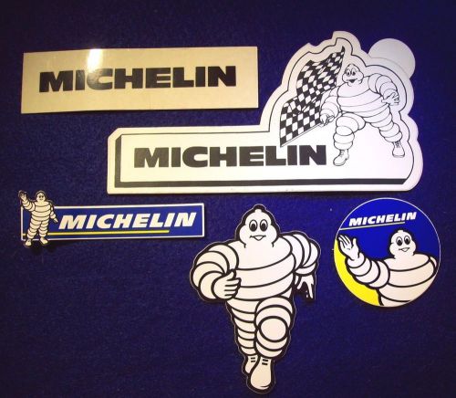5-lot - michelin decals - michelin man and more!!!  - free shipping!!!