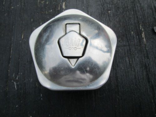 Very rare vintage oem saab sonnett stainless  locking gas cap w/ key(nice)