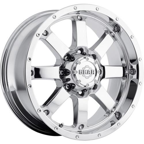 18x9 chrome gear alloy big block (726c) wheels 8x180 -12 lifted gmc yukon 2500