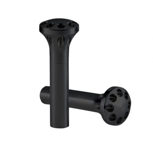 1967-1970 mustang billet aluminum black anodized door lock pull knobs, pair