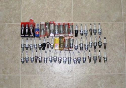 M1294 lot of misc marine spark plugs 54 total plugs