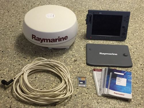 Raymarine c series navigation system. radar &amp; gps work, display needs repair.