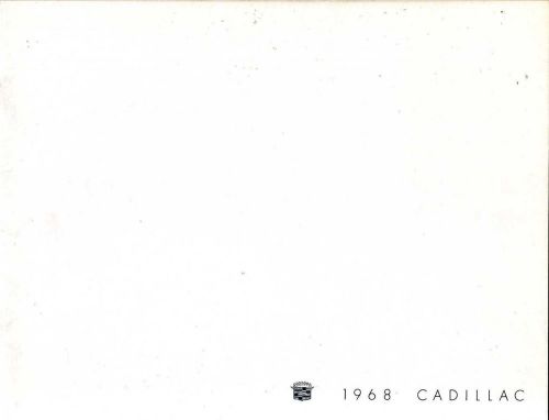 Cadillac 1968 dealer brochure