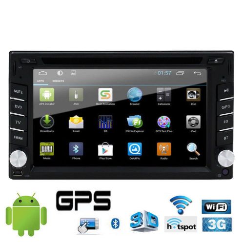 Android 4.4 double 2 din car stereo gps dvd player 6.2 bluetooth radio 3g wifi