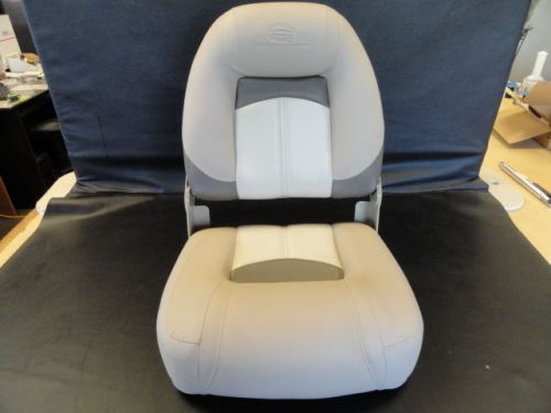 Suntracker tan / cream folding fishing seat 19-1/2" x 23 1/2" x 18-1/2" marine