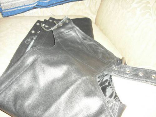 Women&#039;s or tall child&#039;s leather motorcycle chaps