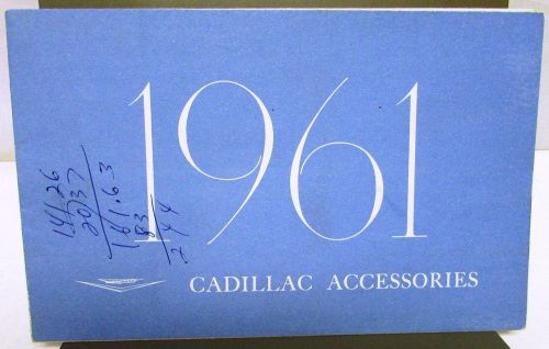 1961 cadillac dealer original accessories sales brochure folder rare
