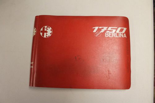 Alfa romeo 1750 berlina usa version (115) parts book
