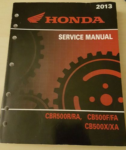 Honda factory service manual for 2013 cbr500r/ra, cb500f/fa, cb500x/xa.