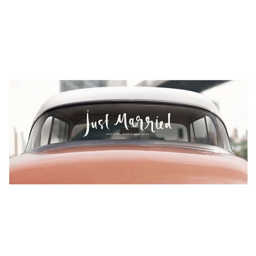 Just married window cling kate spade new york &#034;just married&#034; wedding car decal