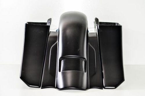 6” angle cut stretched saddlebags &amp; fender 4 touring bagger harley davidson flh