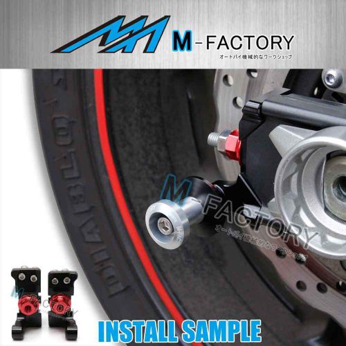 Find Sliver CNC Swingarm Protector Spools Paddock Stand Fit Yamaha MT