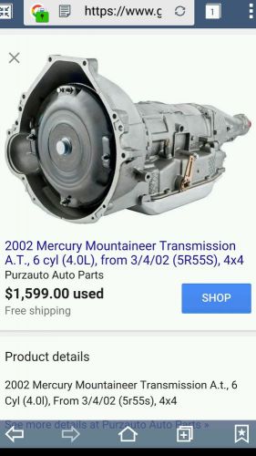 2002 mercury mountaineer 4.0 v6 transmission