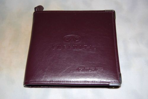 Genuine oem infiniti bose leather cd case with zipper burgundy defect