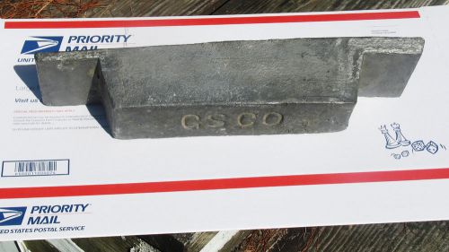 60 lb lead marine ballast weight. ingot. vintage gsco.