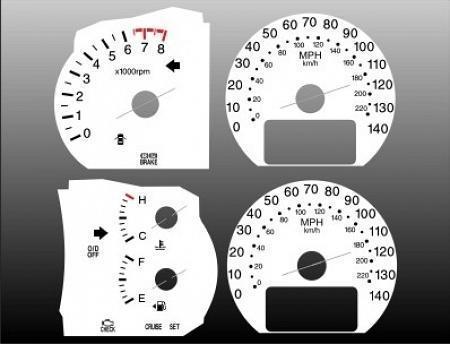 2007-2008 kia spectra instrument cluster white face gauges 07-08