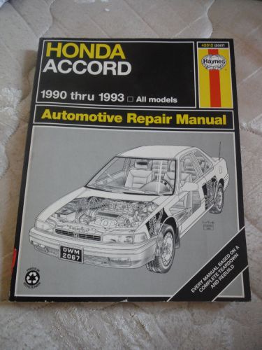 2 manuals: haynes honda accord_1984-1989_1990-1993_all models automotive repair