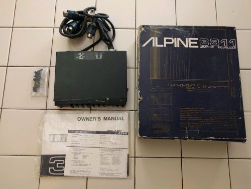 Vintage alpine 3311 graphic equalizer with subwoofer output - pre amp - as is