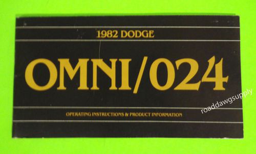 1982 dodge omni 024 owners manual owner&#039;s guide book